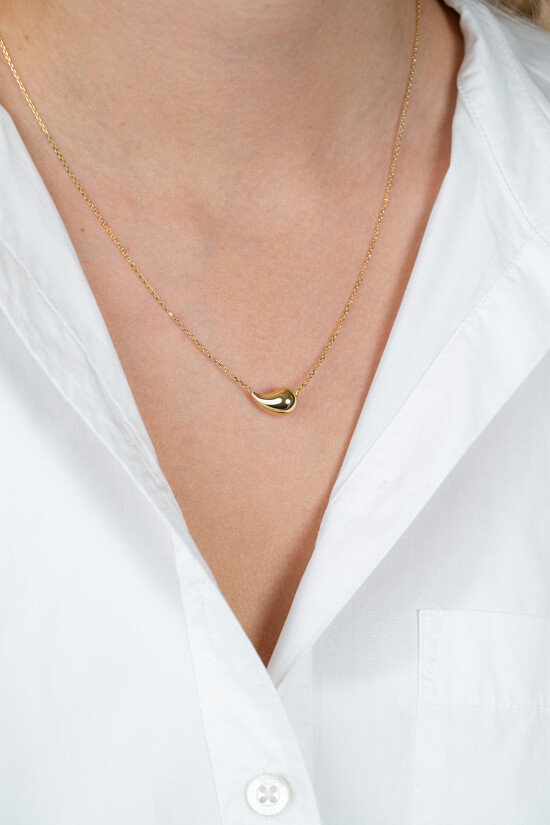 ZINZI GOLD collier met druppelvorm hanger