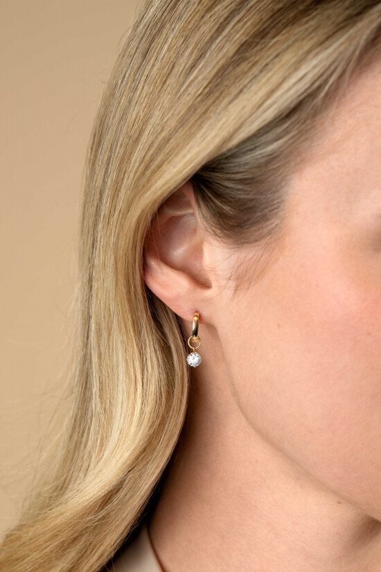 ZINZI GOLD oorbedels zirconia vierpoot chaton 5mm