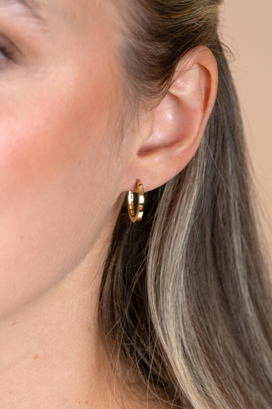 ZINZI GOLD klapcreolen glad 17x2mm