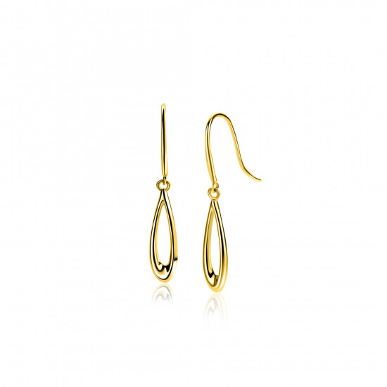 ZINZI GOLD oorhangers ovaal open