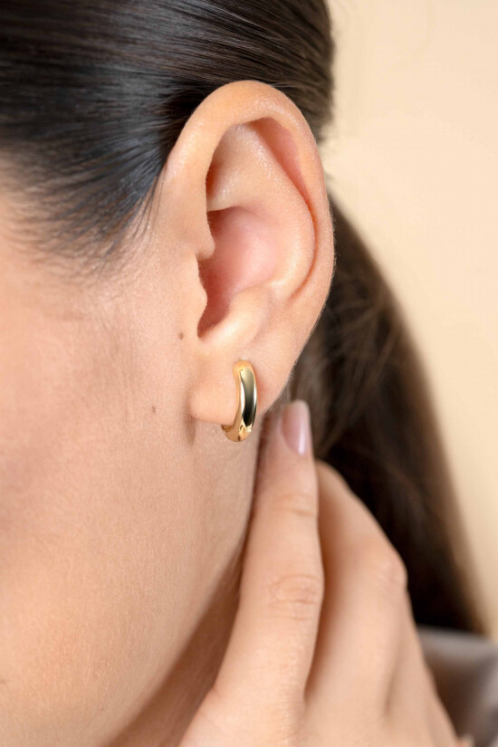 ZINZI GOLD klapcreolen half ronde buis 13,8x4,9mm