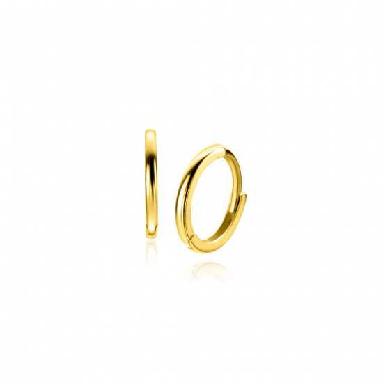 ZINZI GOLD klapcreolen glad 10x1.2mm