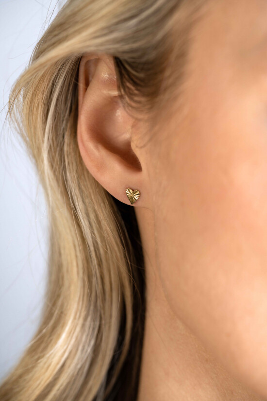 ZINZI GOLD oorknopjes hart gediamanteerd 5.5mm