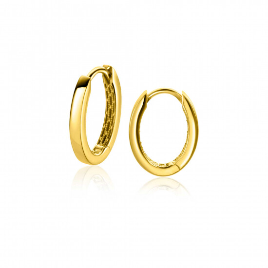 ZINZI GOLD klapcreolen ovaal 15x2mm