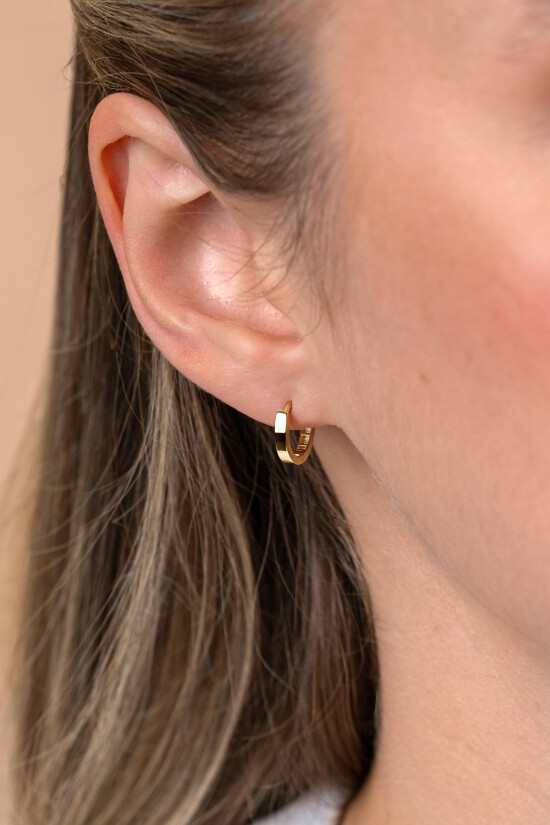 ZINZI GOLD klapcreolen glad 11x2mm