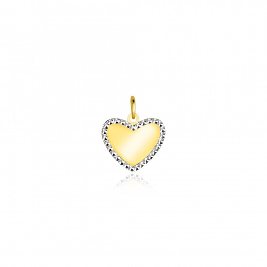 ZINZI GOLD hanger hart gediam. randje 10mm