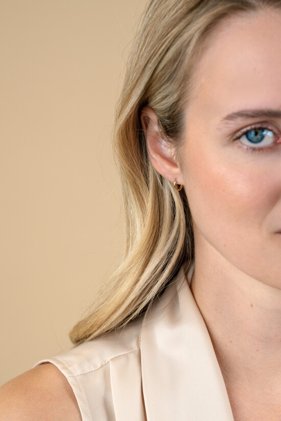 ZINZI GOLD klapcreolen glad 10x1.2mm