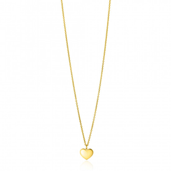 ZINZI GOLD collier met plaatje hart 40-43cm
