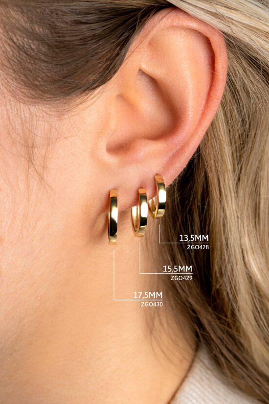 ZINZI GOLD klapcreolen 13,5 x 2,3mm