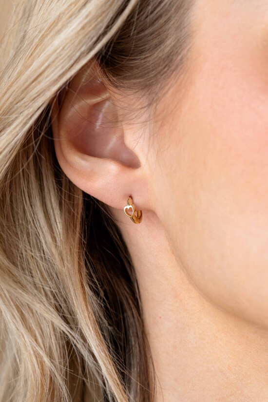 ZINZI GOLD oorringen 10mm met open hartjen