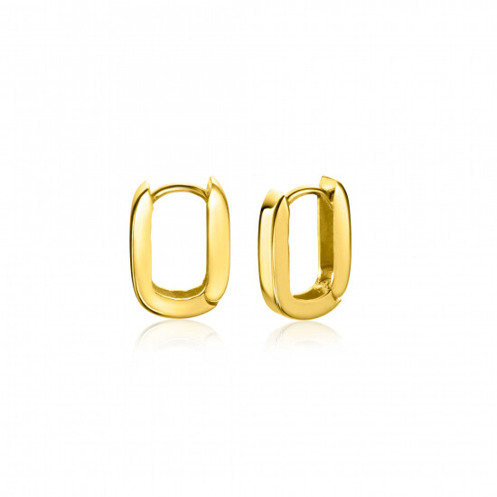 ZINZI GOLD klapcreolen rechthoek 10x7x2mm