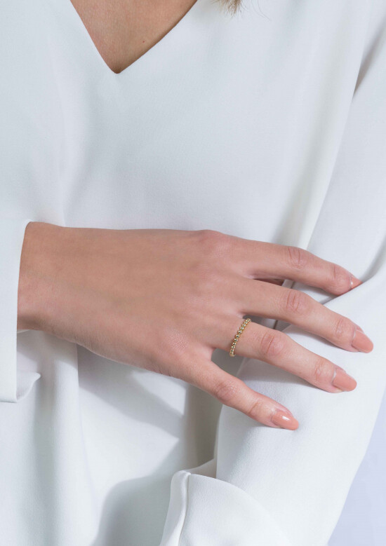 "ZINZI Gold 14 Karat Gold Ansteckring Kugel ZGR145"