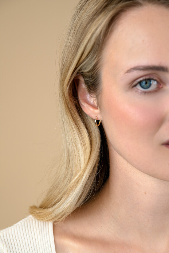 ZINZI GOLD klapcreolen glad 12x1.2mm