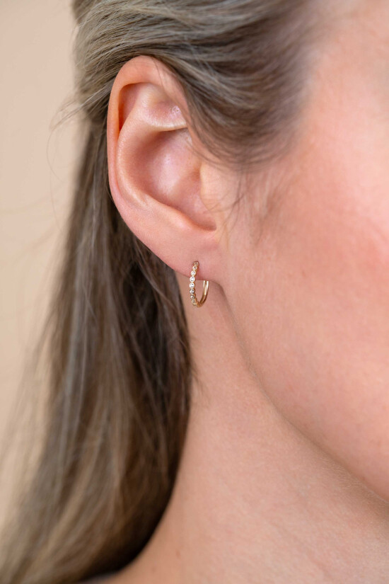 ZINZI GOLD klapcreolen met zirconia's 12x1.5mm