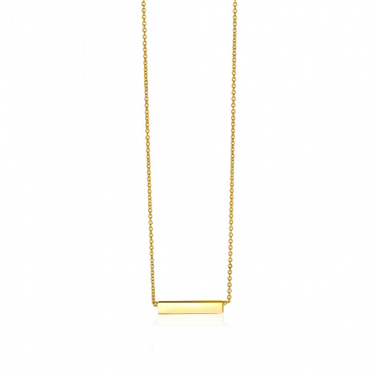 ZINZI Gold 14 Karat Goldkette Plättchen glatt 42cm ZGC176