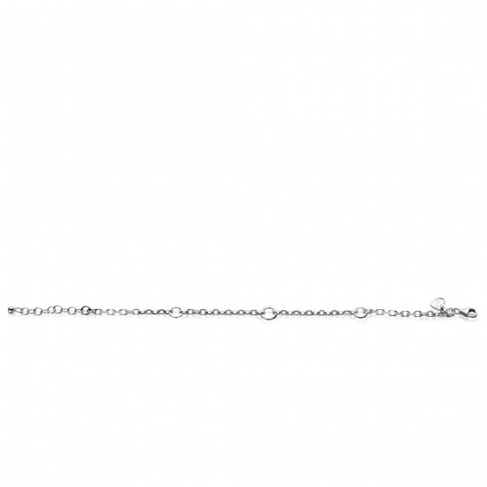ZINZI zlv. armband anker en open rondjes