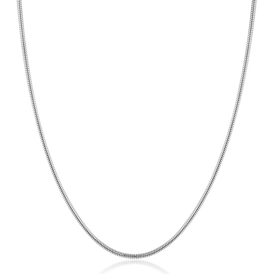 ZINZI zlv. slangen collier rond 1.7mm