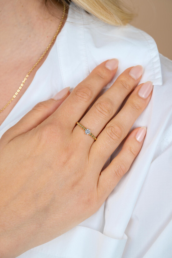 ZINZI zlv. ring gg.verg.bolletjes en zirconia mt.62