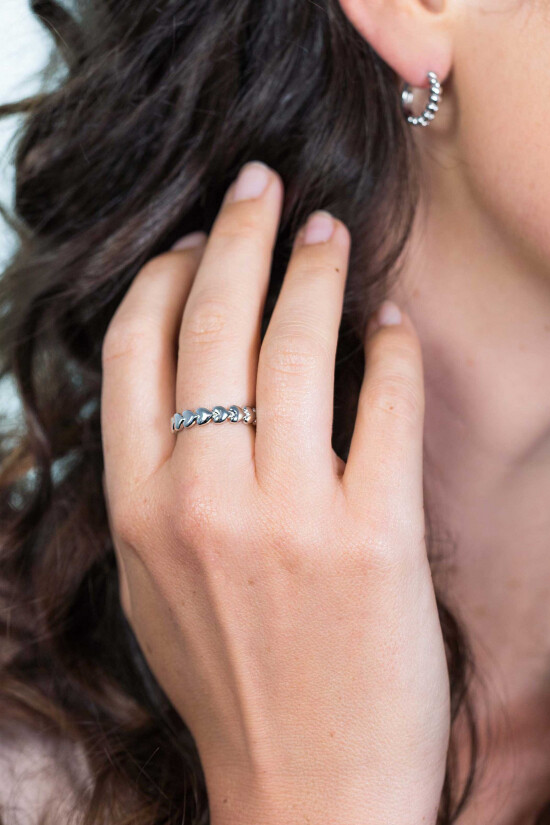 ZINZI silberner Ring Herzen  ZIR1798