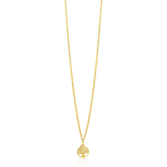 ZINZI zlv. collier gg.verg.met bedel levensboom