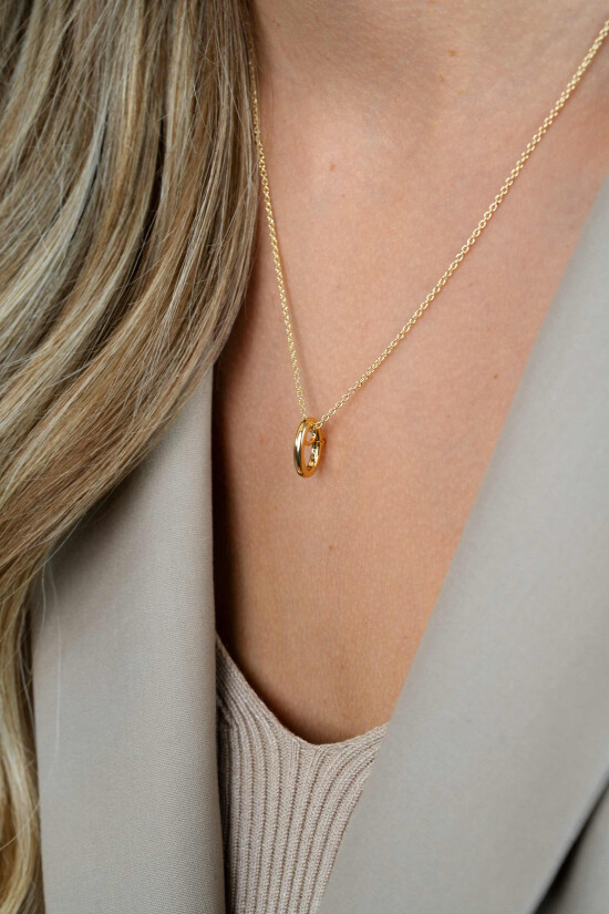 ZINZI silberner Anhänger 14K gelbvergoldet um deinen Ohrhänger am Ende der Kette aufzuhängen ZIH1CHG