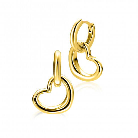 ZINZI zlv. oorbedels gg.verg. hart open bolle vorm