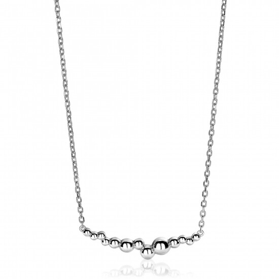 ZINZI silberne Kette glatt Kugel 45cm ZIC1763