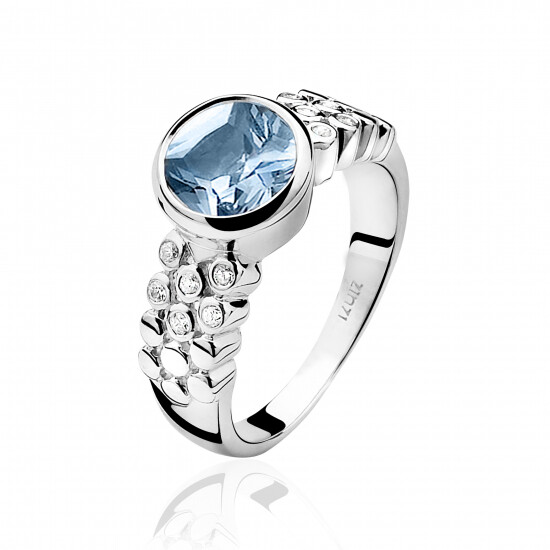 ZINZI silberner Ring blau ZIR866B