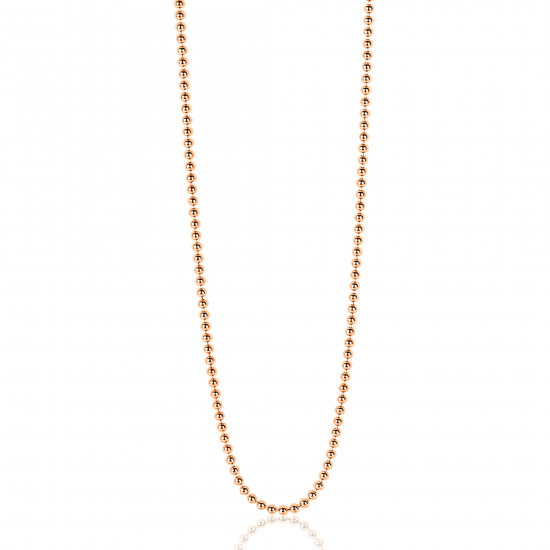 ZINZI zlv. bol collier 80 cm rosé verguld