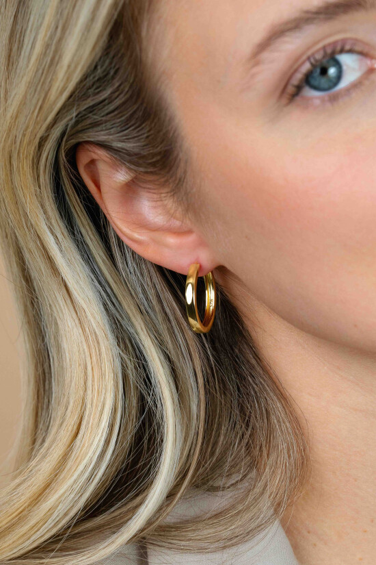 ZINZI zlv. klapcreolen goud verguld  24x3mm