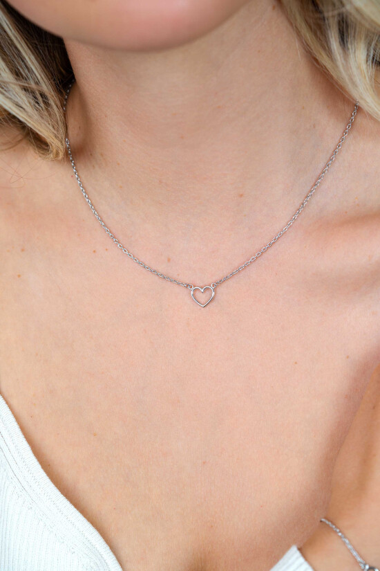 ZINZI silberne Kette offen Herz 40-43cm ZIC1420
