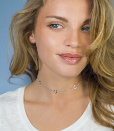 ZINZI silberner Choker 32+10cm Herz ZICHOK1188
