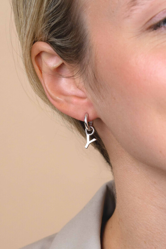 ZINZI silberner Buchstabe Ohranhänger Y Preis pro Stück ZICH2144Y