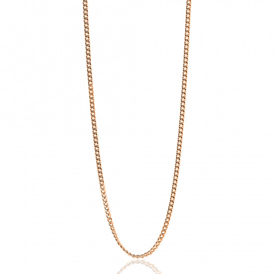 45cm ZINZI silberne Gourmet Kette rosévergoldet ZILC-G45R
