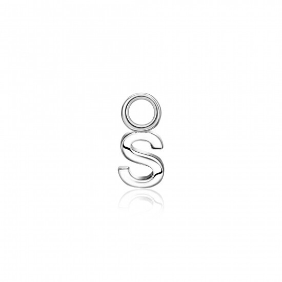 ZINZI silberner Buchstabe Ohranhänger S Preis pro Stück ZICH2144S