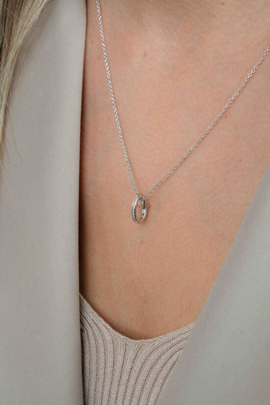 ZINZI silberner Anhänger mit  weißen Zirkonias um deinen Ohrhänger aufzuhängen ZIH2CH