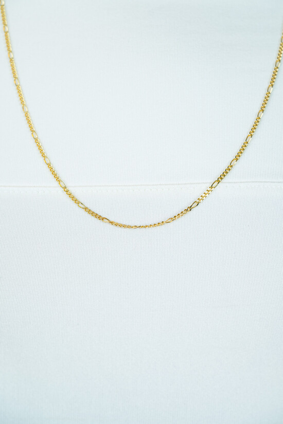ZINZI zlv. figaro collier 80 cm geel verguld