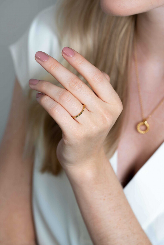 ZINZI Silberring extra 14K Gelbvergoldung gedrehtes Design 2mm ZIR2247