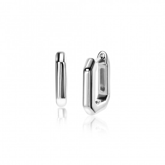 ZINZI zlv. klapcreolen rechthoek strak 15.6x3.0mm