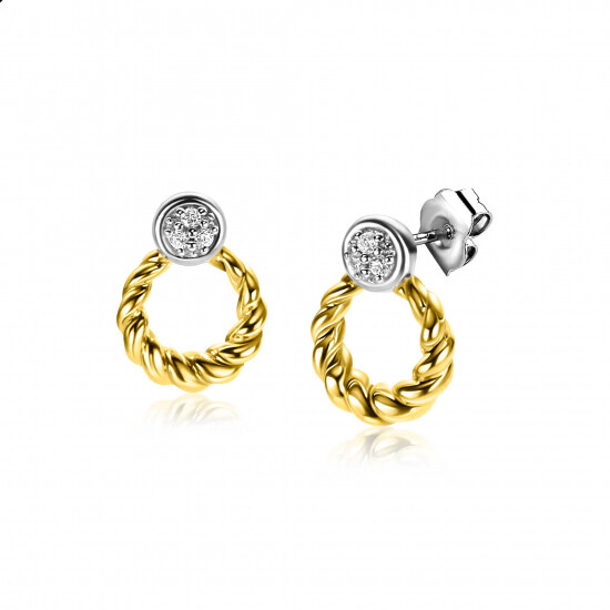 ZINZI zlv. oorst.gg.verg. gedraaid open en zirconia's