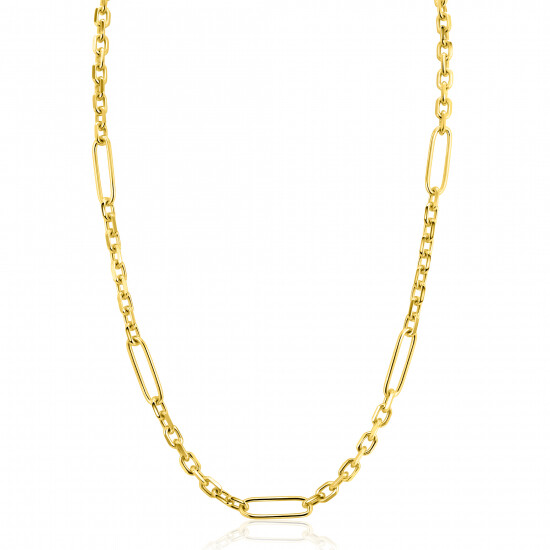 ZINZI zlv. coll.gg.verg. schakels en paperclip 43+3cm