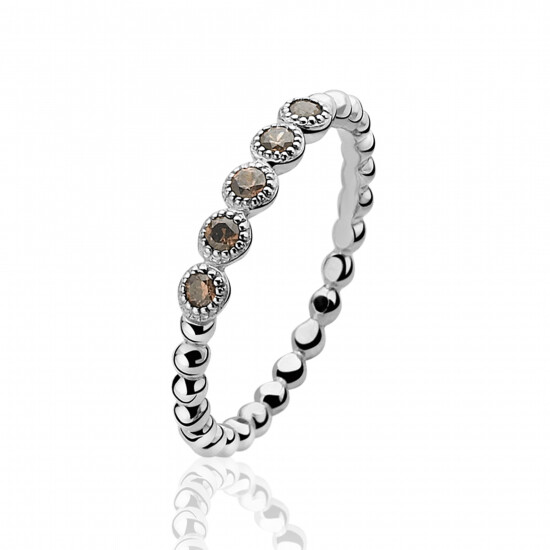 ZINZI silberner Ring champagner ZIR916C