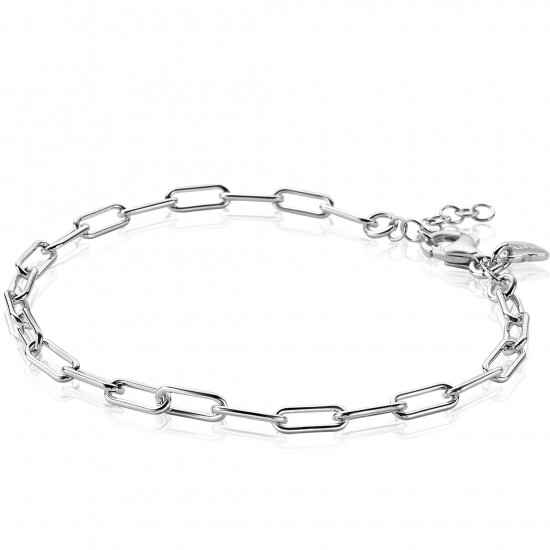 ZINZI silbernes paperclip Glieder Armband 3,5mm breit ZIA2202