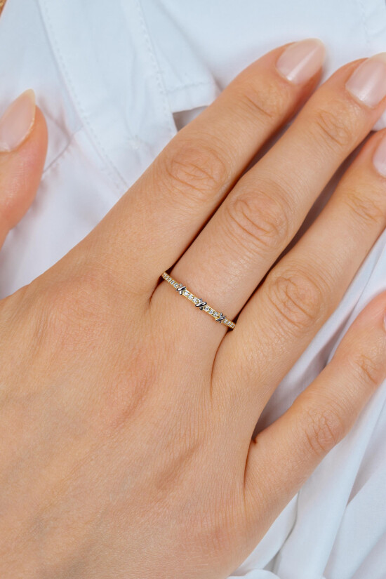 ZINZI zlv. aanschuifring bic.met Xjes zirconia's  mt.62