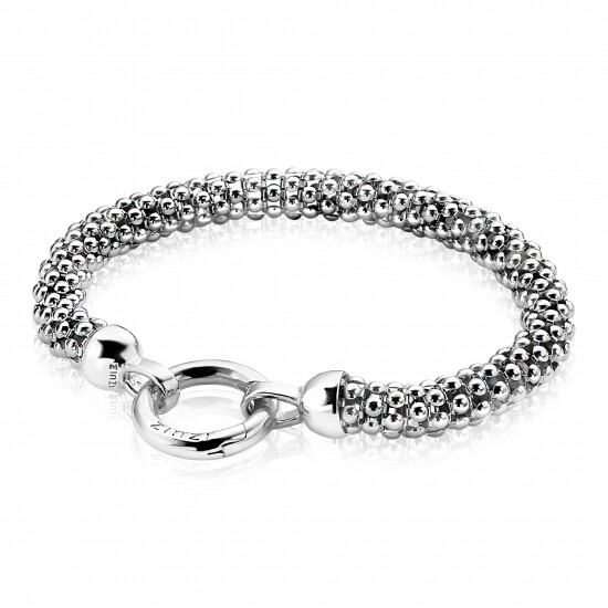 Zinzi silbernes breite Glieder Armband 19cm ZIA733