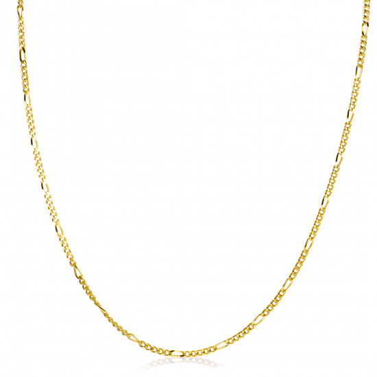 ZINZI zlv. figaro collier 80 cm geel verguld