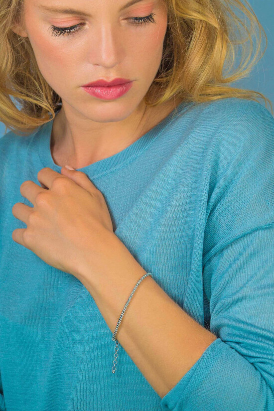 Zinzi silbernes Gliederarmband 18,5cm ZIA1288