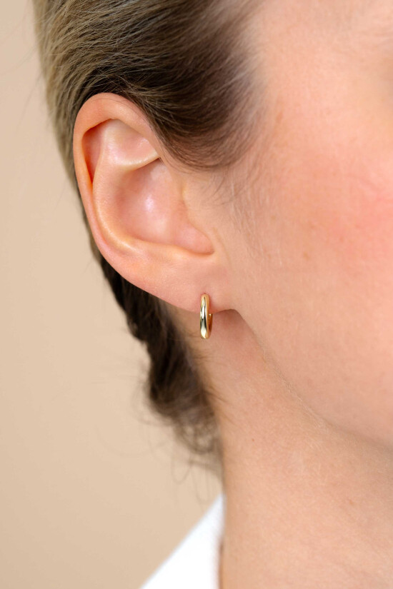 ZINZI silberne Ohrringe gelb vergoldet 12 x 3mm ZIO194G