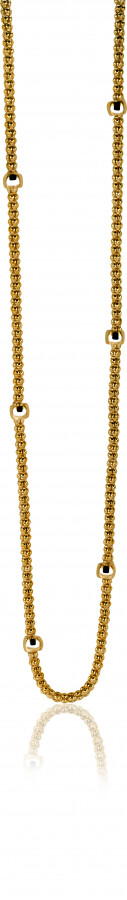 ZINZI silberne Fantasie Kette gelb vergoldet 42-45cm ZIC1128G