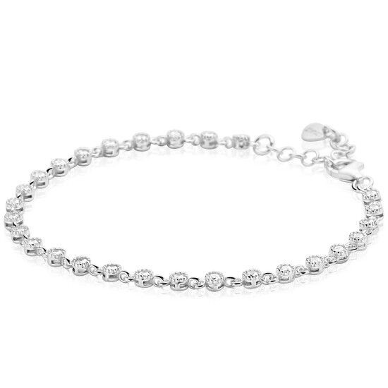 ZINZI zlv. armband fantasie met zirconia's
